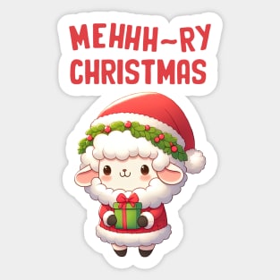 Mehhh Ry Christmas Cute Sheep Sticker